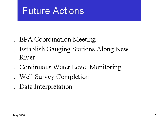 future actions